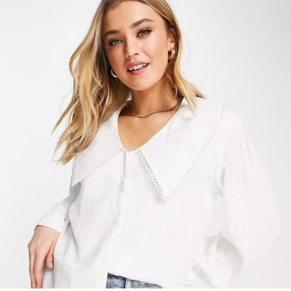 Lola May statement collar blouse